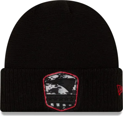 Produktbild von New Era New England Patriots NFL On Field 2019 Salute to Service Beanie schwarz One-Size