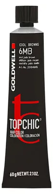 Zdjęcie produktu dla Goldwell Topchic The Browns, Brązowy, 6MB, Mid Jade Brown, Unisex, 60 ml, Do wszystkich włosów