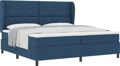 Immagine prodotto di Letto a molle con materasso Blu 200 x 200 cm Tessuto