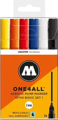 Produktbild von MOLOTOW BASIC-SET 1 Acrylstifte farbsortiert 2,0 mm, 6 St.