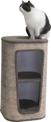 Produktbild von Nobby Kratztonne "CAPTA II" braun Leinenoptik 38 x 38 x 70 cm