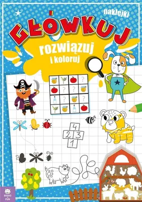 Obrázok produktu pre Kolorowanka edukacyjna Główkuj Rozwiązuj i Koloruj