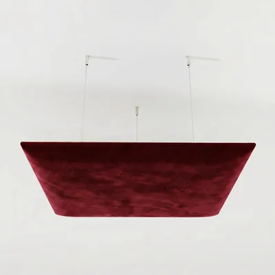 Imagen del producto de Paquete de 2 paneles acústicos de terciopelo con sistema de montaje "QUAD-Velvex" | Absorción de sonido y control de la reverberación para el hogar y la oficina [Borgona]