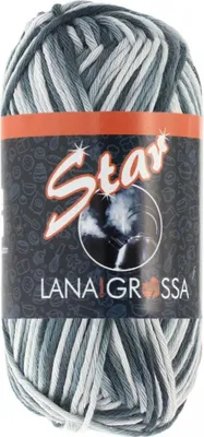 Produktbild von Lana Grossa Star Print 321 Silber-/Hell-/Dunkelgrau/Anthrazit 50g