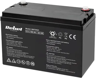 Image de Rebel 12V 100Ah gelio baterija