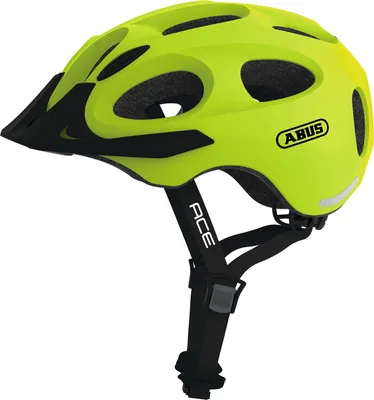 Zdjęcie produktu dla Kask miejski ABUS Youn-I ACE - ze zintegrowanym tylnym światłem LED - kask rowerowy do codziennego użytku - dla mężczyzn i kobiet - błyszczący żółty, rozmiar L (56-61 cm)