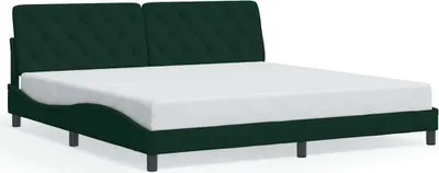 Immagine prodotto di Giroletto con testiera in velluto verde scuro 200x200 cm