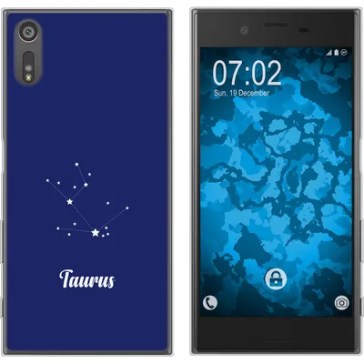 Produktbild von PhoneNatic Case kompatibel mit Sony Xperia XZs Silikon-Hülle SternzeichenTaurus M8