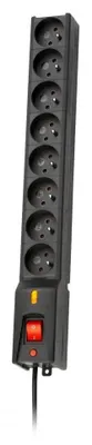Obrázok produktu pre LESTAR 1966004055, 3 m, Vnútorný, Čierna, 230 AC zásuvky/AC zásuviek, 250 V, 50 Hz