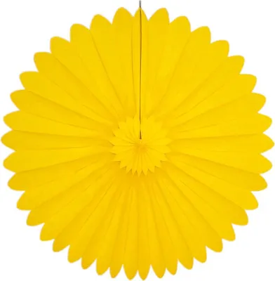 Produktbild von Dekofächer Gelb 60cm, schwer entflammbar