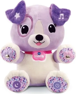 Image de Peluche Interactive VTech Violette Mon Amie Pattes Magiques, 12 mois+, Violette, 470g, Piles Incluses