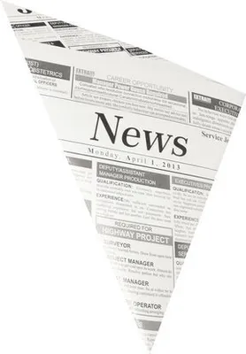 Produktbild von 100x Spitztüten Pergamentersatz fettdicht 19x19x27cm 125gr. Zeitungspapier
