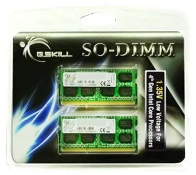 Produktbild von G.Skill 16GB DDR3-1600, 16 GB, 2 x 8 GB, DDR3, 1600 MHz, 204-pin SO-DIMM
