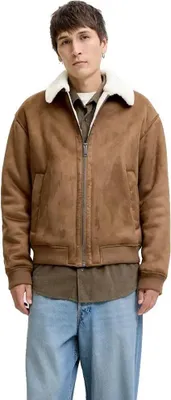 Produktbild von Jack & Jones 12282444_254_L, Bomber, Uni, Erwachsener, Reißverschluss, Polyester, Braun