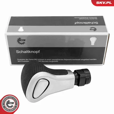 Obrázek produktu pro ESEN SKV hlavice řadicí páky, černá/stříbrná, pro AUDI A4 Avant (8K5, B8), A3 Sportback (8PA), A6 Avant (4F5, C6), Q5 (8RB) a A3 hatchback (8P1)