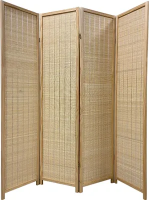 Produktbild von Fine Asianliving Bamboo Room Divider Natural 4 Panel W160xH180cm