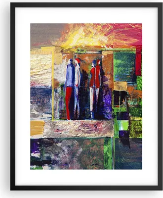 Produktbild von Gerahmtes Poster - Schwarzer Rahmen - Abstraktion modern - 40x50 cm - Wand Bild - Wanddeko - Wandbilder - Kunstposter - Wandposter - Bilderrahmen - Bilder - Kunstdruck - Wandbild - P2BPA40x50-3670
