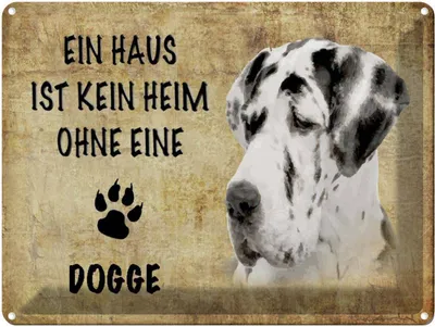 Produktbild von vianmo Blechschild 30x40 cm Dogge Hund