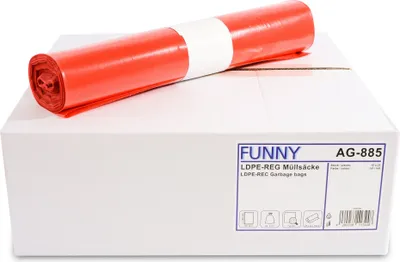 Produktbild von Funny Müllsäcke, rot, 120 Liter, 10 Rollen, AG-885