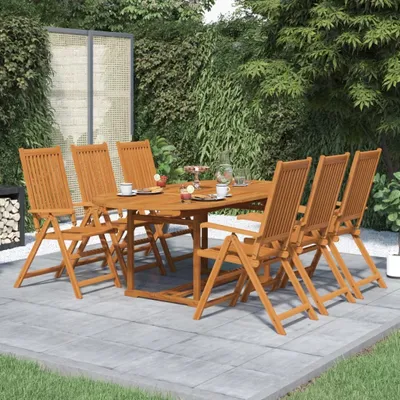 Produktbild von vidaXL 7-tlg. Garten-Essgruppe Massivholz Akazie