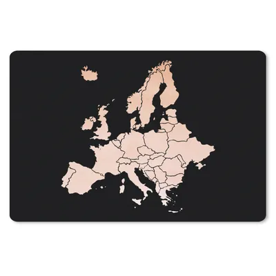 Produktbild von MuchoWow® Mauspad Mousepad Karte - Europa - Rosa 27x18 cm - Mousepads - Maus Mat - Pad - Mausunterlage - Büroartikel - Desk Matten