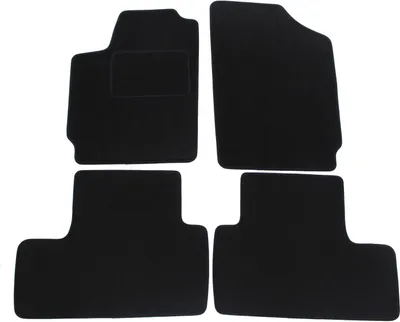 Image de Tapis De Sol Noir Velours Pour Peugeot Partner 2 2002-2008 4pcs, Ajustement précis, Base Antidérapante, Renforcée dans la Zone de la Pédale