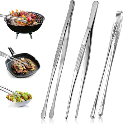 Immagine prodotto di Set di 3 spatole da cucina - 30 cm - Acciaio inossidabile - Adatte al lavaggio in lavastoviglie - Riutilizzabili