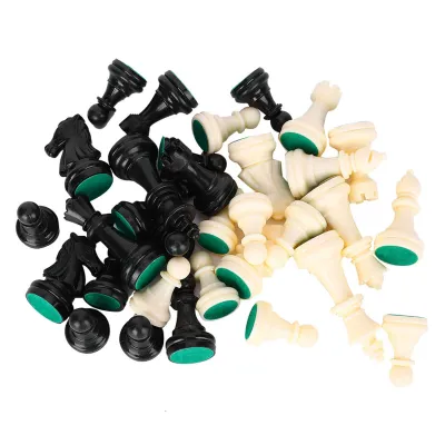 Produktbild von Plastikschacher setzen internationales Schachspiel komplett schwarz weiß m