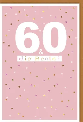 Produktbild von 60. Geburtstag - Glückwunschkarte im Format 11,5 x 17 cm mit