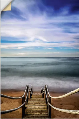 Produktbild von ARTland Wandbild, selbstklebend Holzsteg am Meer Größe: 60x90 cm