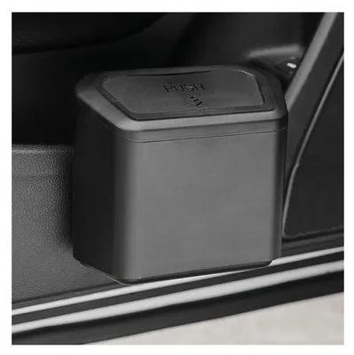 Image de Organisateur de voiture avec couvercle, noir, en plastique ABS, multifonctionnel
