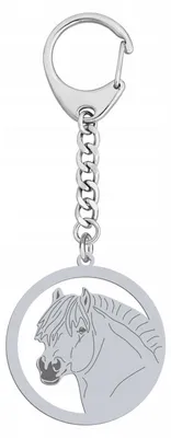 Produktbild von Mejk Jewellery Silber Schlüsselanhänger Fjordpferd 925 Gravur