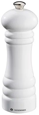 Zdjęcie produktu dla Młynek do pieprzu Zassenhaus BERLIN, 18 cm, biały, błyszczący, model 20410, numer artykułu 4006528020410