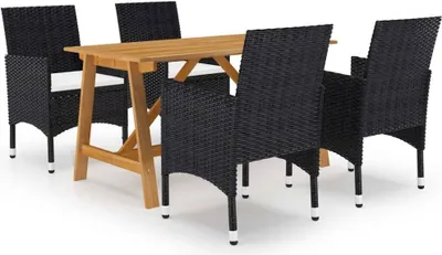 Produktbild von 5-tlg. Garten-Essgruppe Schwarz