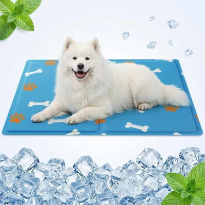 Obrázek produktu pro Chladicí podložka pro psy a kočky, 50x90 cm, samochladící gelová podložka, voděodolná, protiskluzová