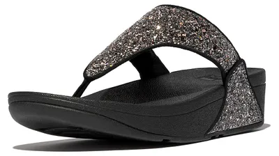 Obrázek produktu pro FITFLOP FitFlop Lulu – sandály s páskem přes prsty v vícebarevném provedení s třpytkami, ČERNÉ, velikost 43