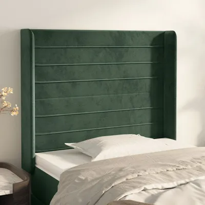Produktbild von CLORIS Kopfteil mit Ohren Dunkelgrün 83x16x118/128 cm Samt - Kopfteile 244