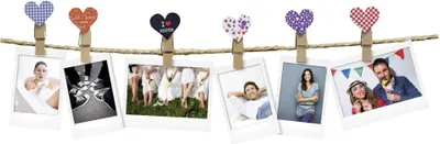 Produktbild von Fujifilm Instax Design Clips 10er Set Motiv Herz mit Magnet
