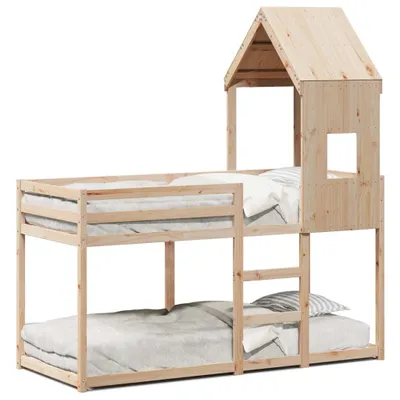 Produktbild von vidaXL Etagenbett ohne Matratze 90x200 cm Massivholz Kiefer