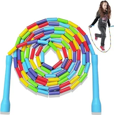 Immagine prodotto di Corda elastica per bambini con perline colorate - 3 metri, regolabile