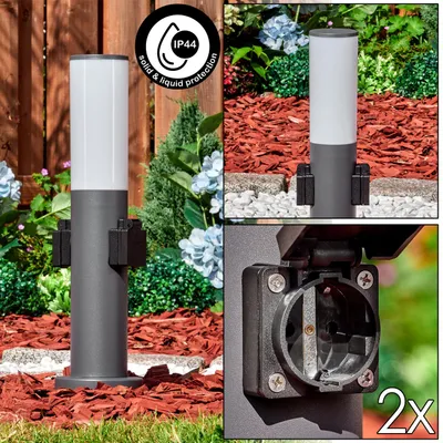 Produktbild von Zogno Außenwegeleuchte aus Metall/Kunststoff in Anthrazit/Weiß