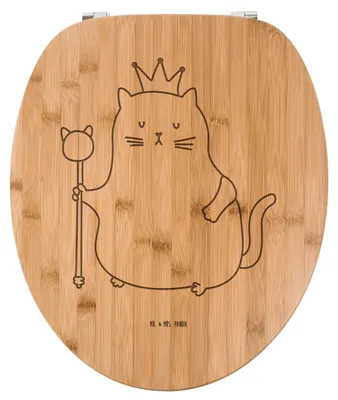 Produktbild von Mr. & Mrs. Panda Klobrille Katze König - Transparent - Geschenk, WC-Brille, Toilettenbrille, Wohnung, Toilettendeckel, WC Sitz, Klodeckel, Cat, Queen, Cats, Königlich
