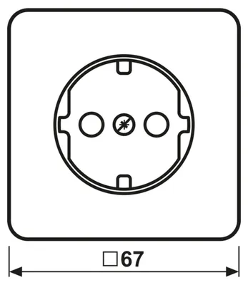 Productafbeelding van Middenpaneel voor Schuko-stopcontact - Afdekplaat voor wandcontactdoos, wit, model CD1520PLWW