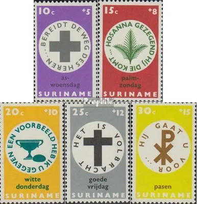 Produktbild von Briefmarken Suriname 1968 Mi 533-537 (kompl.Ausg.) postfrisch Ostermarken