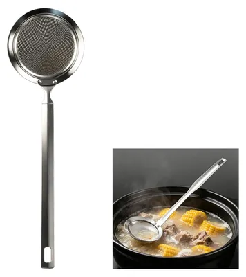 Schäumerlöffel Edelstahl 30 cm, 9,5 cm Sieb, spülmaschinengeeignet