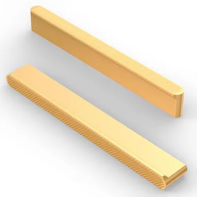 Möbelgriffe, 10 Stück, Lochabstand 128 mm, Champagnerbronze, Aluminium