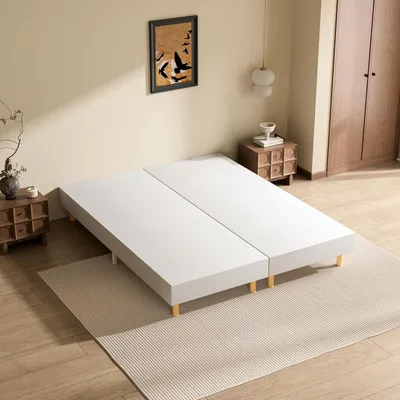 Zdjęcie produktu dla DEWINNER Tapicerowana rama łóżka 80x200x2 | Stabilne łóżko podwójne 160x200 | Rama łóżka 160x200 | 12 nóg | Nakładka na materac z pianki o wysokiej gęstości