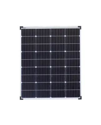 Produktbild von enjoy solar® Solarpanel Monokristallines Solarmodul 100W 12V (silberner Rahmen), 166mm Perc-Zellen, (XL), 0% MwSt.