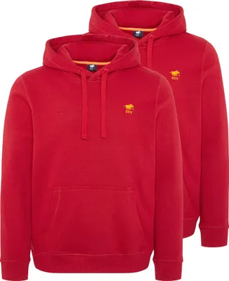 Produktbild von Polo Sylt 2er Pack Basic Sweatshirt / Hoodie Abgesetzte Bündchen und Kängurutasche, Gesticktes Logo, Weiches Sweat-Material