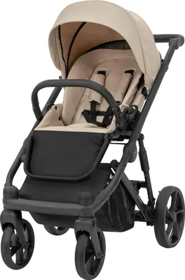 Image de Kunert Poussette Arizo 06 Cream Cadre noir siege auto